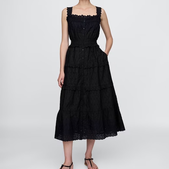 Gap × DÔEN Eyelet Midi Dress XXS - Picture 2 of 9